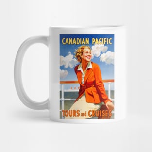 Vintage Travel Poster Canada Tours and Cruises Mug